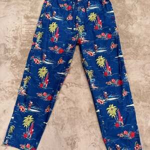 Tommy Bahama Men's Woven Jam Tropical Christmas Santa Pajama Pants SIZE M